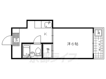 TAISEI北野(1K/3階)の間取り写真