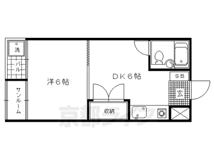 新大宮ハイツ(1DK/4階)の間取り写真