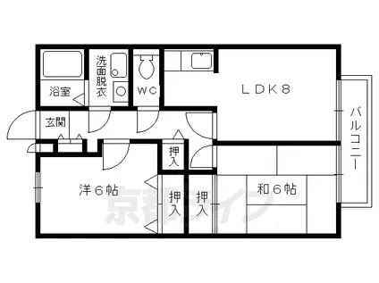 メゾンエイワ(2LDK/2階)の間取り写真