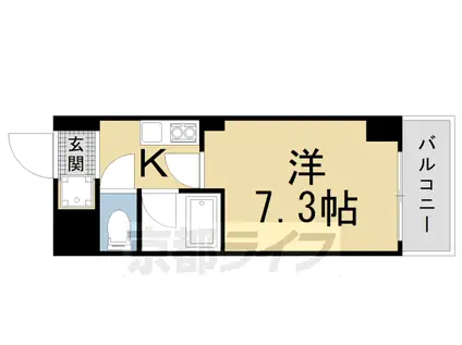 アルテハイム二条城(1K/2階)の間取り写真