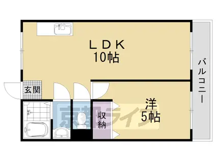 平野マンション(1LDK/2階)の間取り写真