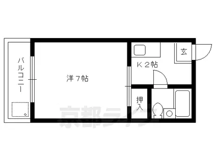 ルミエール白梅(1K/3階)の間取り写真