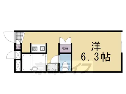 東海道本線 長岡京駅 徒歩40分 2階建 築27年(1K/2階)の間取り写真