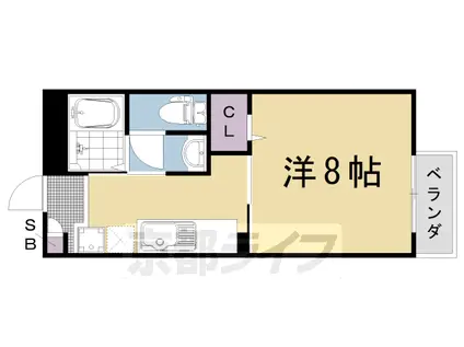 東海道本線 長岡京駅 徒歩5分 2階建 築18年(1K/2階)の間取り写真