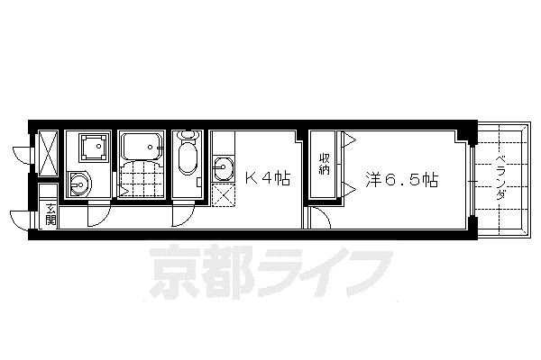 サンシャイン烏丸(1K/5階)の間取り写真