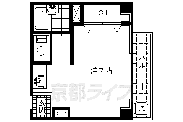 VILLA WISTARIA(ワンルーム/3階)の間取り写真