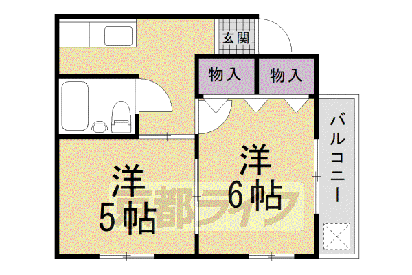 セルリアンハイツ(2K/2階)の間取り写真