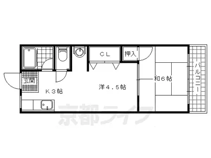 近建イレブン(2K/5階)の間取り写真