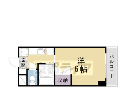 東海道本線 西大路駅 徒歩12分 5階建 築27年(1K/2階)の間取り写真