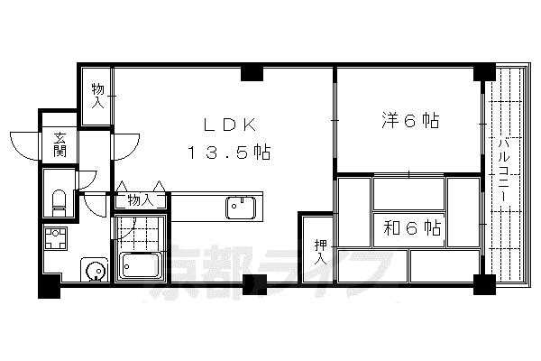CHERRY VIEW(2LDK/2階)の間取り写真