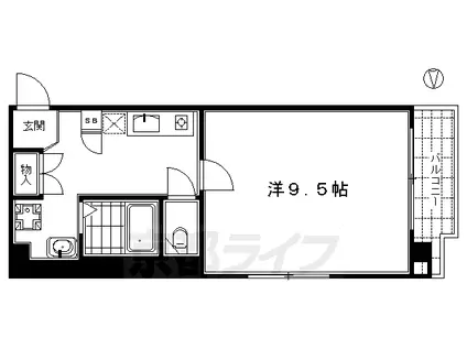 CASA YAMABUNⅡ(1K/10階)の間取り写真