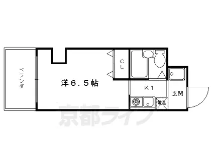 GLOIRE烏丸五条(1K/10階)の間取り写真