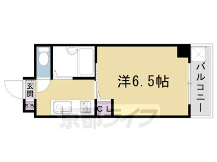 ANNIVERSARY・K(1K/2階)の間取り写真