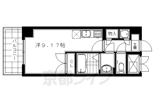 ファミネス上殿田(1K/4階)の間取り写真