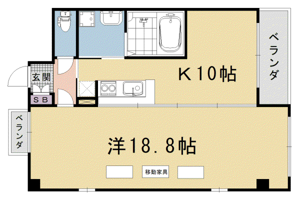 京阪電気鉄道京阪線 清水五条駅 徒歩7分 5階建 築22年(2LDK/2階)の間取り写真