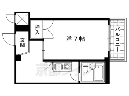 京阪電気鉄道京阪線 祇園四条駅 徒歩10分 4階建 築40年(1K/4階)の間取り写真