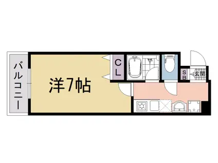 サンロイヤル五条(1K/3階)の間取り写真