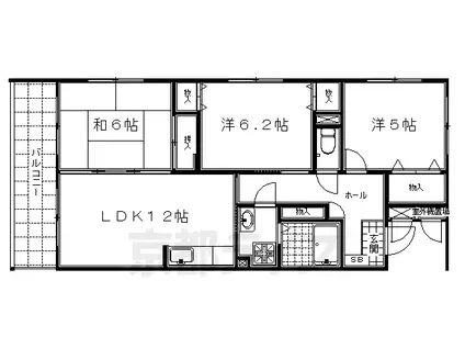 メゾン七条新町(3LDK/2階)の間取り写真