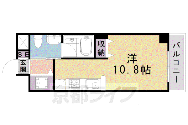WHOL BEFINDEN(1K/3階)の間取り写真