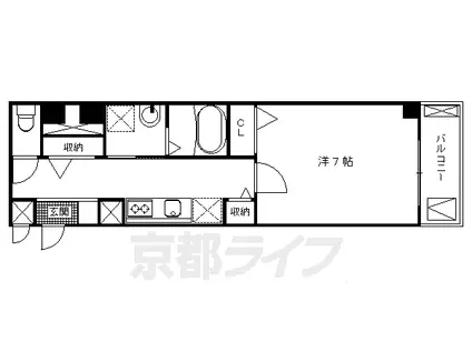 サザン 京央(1K/3階)の間取り写真