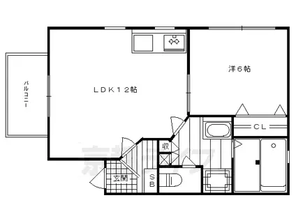 京阪電気鉄道京阪線 東福寺駅 徒歩9分 3階建 築15年(1LDK/3階)の間取り写真