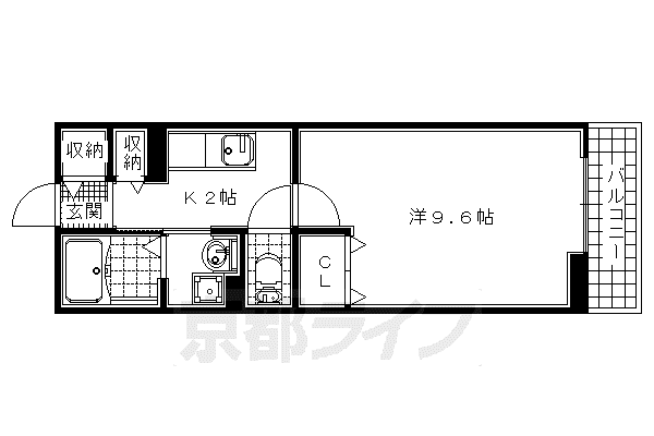 奈良線 宇治駅(JR) 徒歩14分 2階建 築11年(1K/1階)の間取り写真