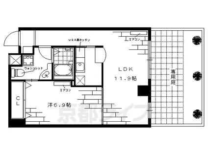 ルーミネス芦谷三番館(1LDK/1階)の間取り写真