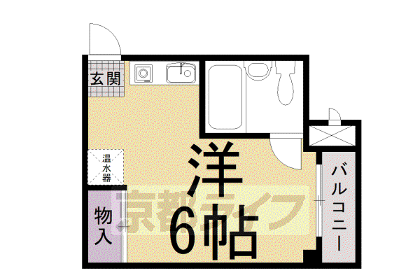 阪急電鉄京都線 大宮駅(京都) 徒歩5分 4階建 築31年(1K/4階)の間取り写真