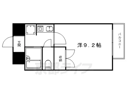 ソレイユ(1K/3階)の間取り写真
