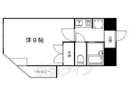 ソレイユ(1K/4階)の間取り写真