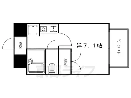 ソレイユ(1K/5階)の間取り写真