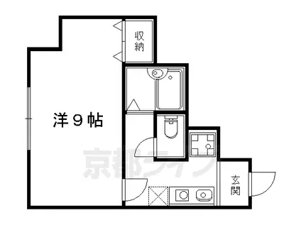 松三荘(1K/1階)の間取り写真