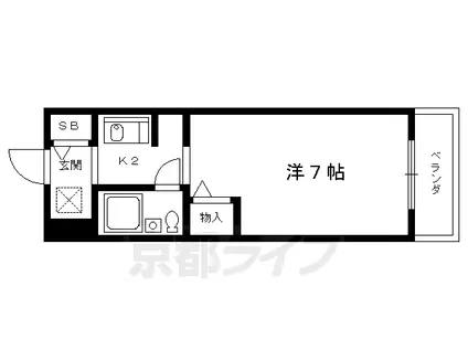 プロスパコート(1K/2階)の間取り写真