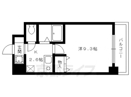 京都市烏丸線 今出川駅 徒歩14分 9階建 築23年(1K/2階)の間取り写真