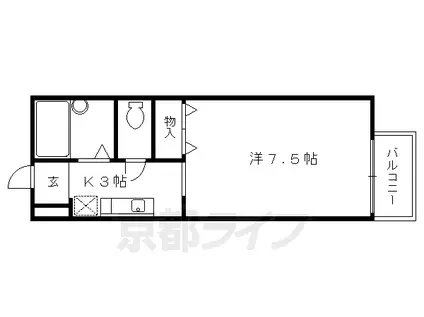 ファインフォーリスト(1K/1階)の間取り写真