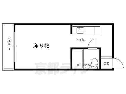 コーポ七本松(1K/3階)の間取り写真