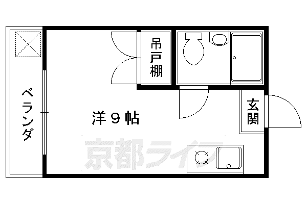 クラインハウス(ワンルーム/3階)の間取り写真
