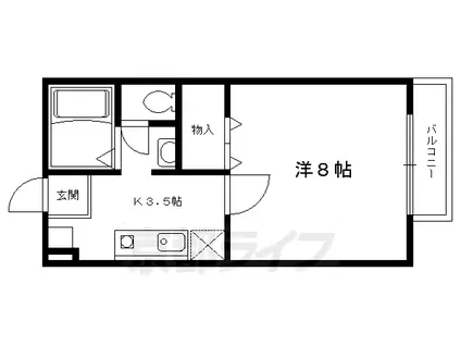 クレール北野A棟(1K/1階)の間取り写真