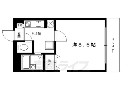 パークウォーク(1K/1階)の間取り写真