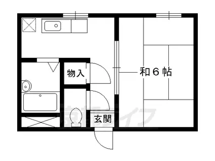 京都市烏丸線 鞍馬口駅 徒歩8分 2階建 築39年(1K/1階)の間取り写真