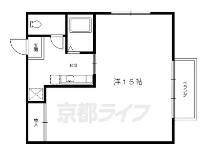 イースト BELL(1K/2階)の間取り写真