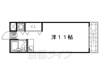SHINES FLATS(ワンルーム/2階)の間取り写真