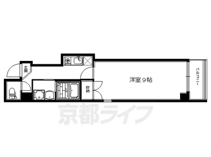 京都市東西線 東山駅(京都) 徒歩1分 7階建 築21年(1K/1階)の間取り写真