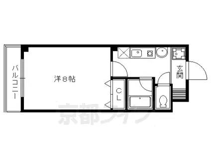 WISTARIA KURAMAGUCHI(1K/3階)の間取り写真