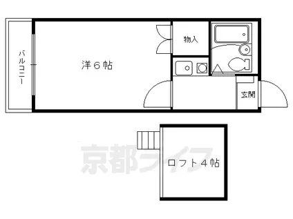 AXISⅡ(1K/1階)の間取り写真