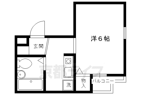 コーポラスサワラギ(1K/2階)の間取り写真