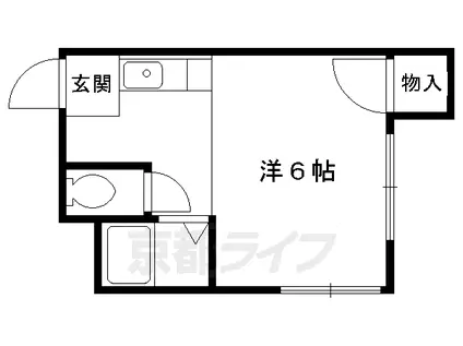 シャトープラティークⅠ(ワンルーム/2階)の間取り写真
