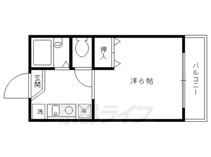 ハーバルガーデン(1K/3階)の間取り写真