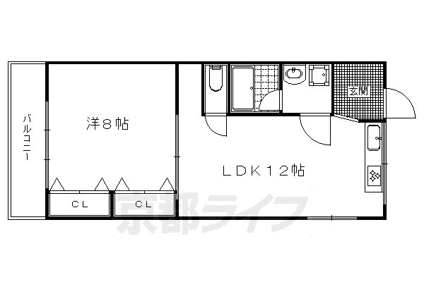 美咲ハイツ(1LDK/2階)の間取り写真