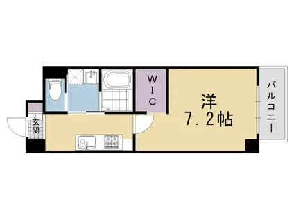 京都市烏丸線 今出川駅 徒歩17分 4階建 築36年(1K/1階)の間取り写真